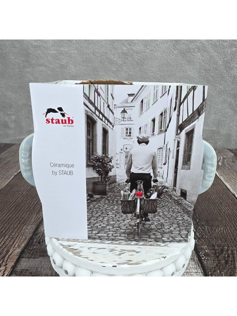 STAUB Ceramic 0.25 Qt Mini Round Cocotte Light Blue 4 Inch Zwilling Quality New